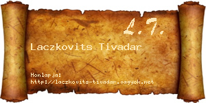 Laczkovits Tivadar névjegykártya